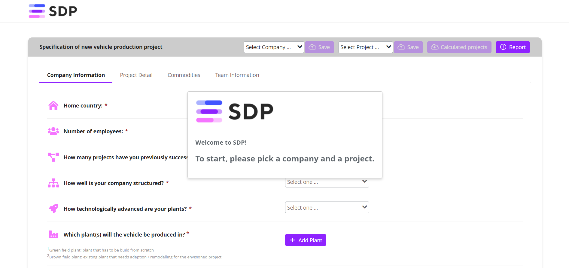 SDP Page